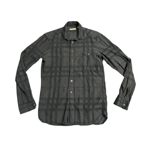 Burberry Button Down Grey  Shirt Size Small - Picture 1 of 10